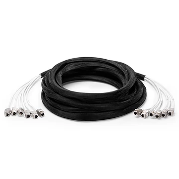 3m (10ft), Cat6a Shielded (S/FTP) PVC CMR Pre-Terminated, 6-6x RJ-45 F/F csatlakozós, rézalapú kábeltrunk