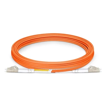 3m (10ft) Fiber Patchkábel, LC UPC to LC UPC, Duplex, 2 Fibers, Multimode (OM2), Riser (OFNR), 2.0mm, Tight-Buffered, narancs