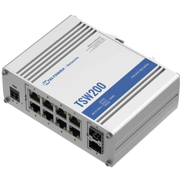 TELTONIKA TSW200 ipari PoE+ ethernet PSE switch