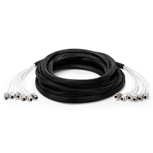 3m (10ft), Cat6a Shielded (S/FTP) PVC CMR Pre-Terminated, 6-6x RJ-45 F/F csatlakozós, rézalapú kábeltrunk