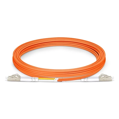 3m (10ft) Fiber Patchkábel, LC UPC to LC UPC, Duplex, 2 Fibers, Multimode (OM2), Riser (OFNR), 2.0mm, Tight-Buffered, narancs