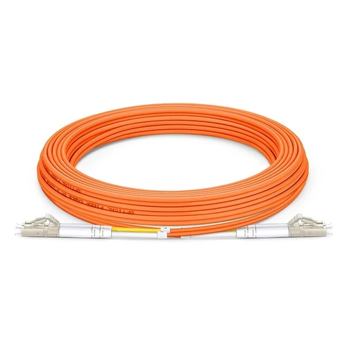 5m (16ft) Fiber Patchkábel, LC UPC to LC UPC, Duplex, 2 Fibers, Multimode (OM2), Riser (OFNR), 2.0mm, Tight-Buffered, narancs