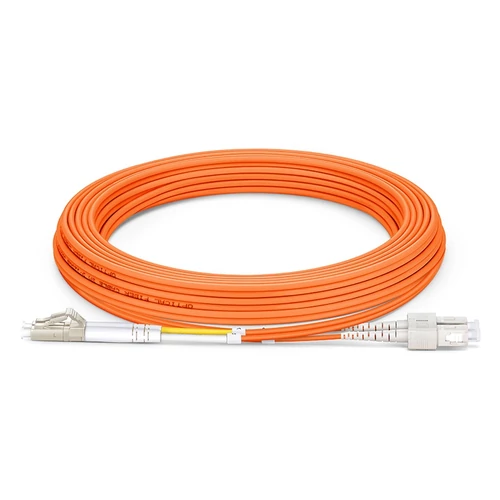 5m (16ft) Fiber Patchkábel, LC UPC to SC UPC, Duplex, 2 Fibers, Multimode (OM2), Riser (OFNR), 2.0mm, Tight-Buffered, narancs