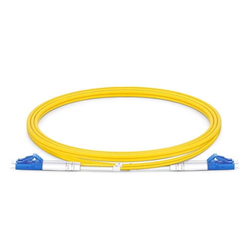 1m (3ft) Fiber Patchkábel, LC UPC to LC UPC, Duplex, 2 Fibers, Single mode (OS2), Riser (OFNR), 2.0mm, Tight-Buffered, sárga