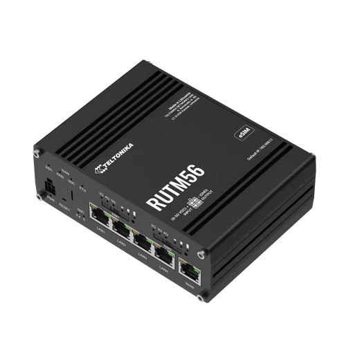 TELTONIKA RUTM56 ipari dual-modem 5G és 4G eSIM router WiFi-vel, GPS-szel