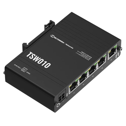 TELTONIKA TSW010 DIN sínes ethernet switch