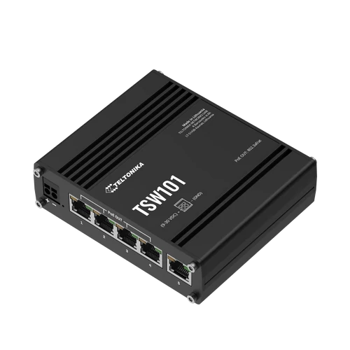 TELTONIKA TSW101 PoE+ Gigabit közlekedési ethernet switch