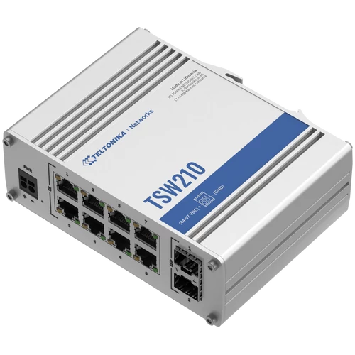 TELTONIKA TSW210 ipari ethernet switch SFP porttal