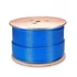 1000ft (305m) Cat6a 23AWG Shielded (S/FTP) PVC CMR Solid Pure Bare Copper orsós ethernet rézhuzalkábel, kék