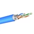 1000ft (305m) Cat6a 23AWG Shielded (S/FTP) PVC CMR Solid Pure Bare Copper orsós ethernet rézhuzalkábel, kék