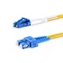 1m (3ft) Fiber Patchkábel, LC UPC to SC UPC, Duplex, 2 Fibers, Single mode (OS2), Riser (OFNR), 2.0mm, Tight-Buffered, sárga